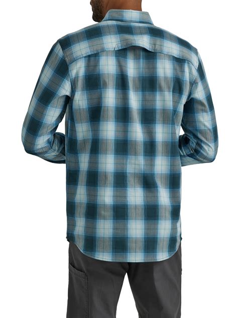 Wrangler® Mens Outdoor Long Sleeve Shirt With Upf 30 Protection