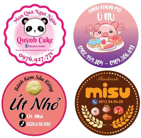 Mẫu Tem Nhãn Đẹp Sticker Dán Sản Phẩm Thiết Kế Nhãn Decal Tem Dán