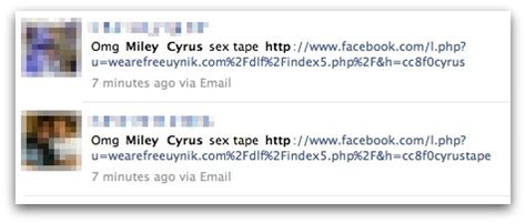 Miley Cyrus Sex Tape Is Bait For Facebook Phishing Graham Cluley