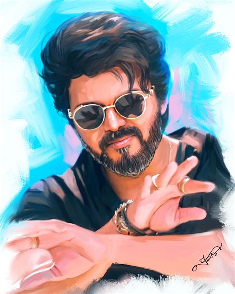 Artstation Leofilm Thalapathy Vijay Painting 2023 Naaready