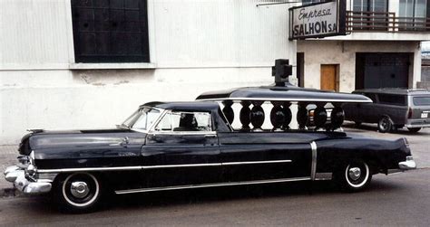 Vintage Hearses Funeral Coaches And Flower Cars On Main Street