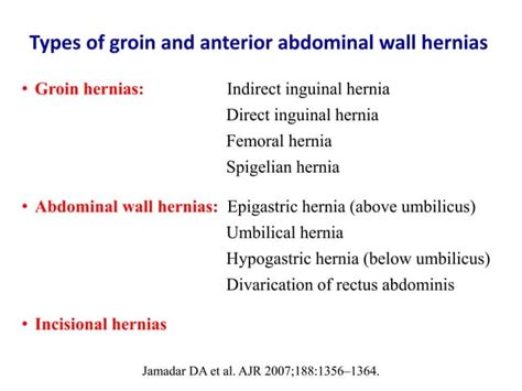 Ultrasound Of Groin Anterior Abdominal Wall Hernias PPT