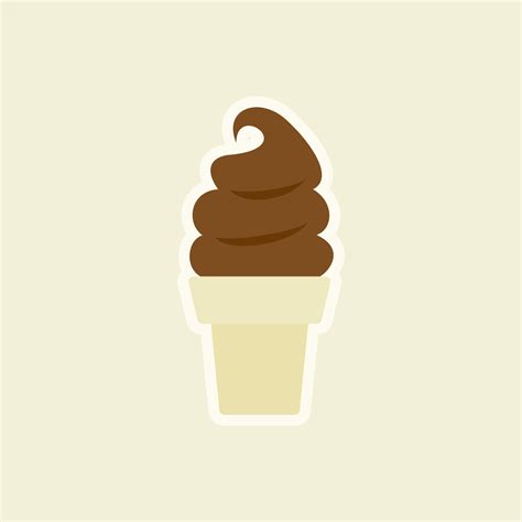 Kawaii Ice Cream Cone Characters In Flat Style Cute Cartoons Isolated