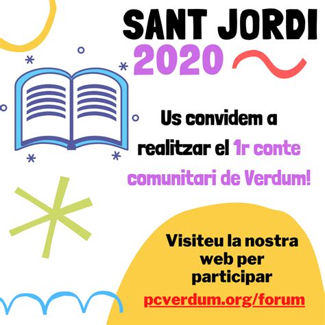 ACTIVITAT Sant Jordi 2020 Conte Comunitari PLA COMUNITARI DE VERDUM