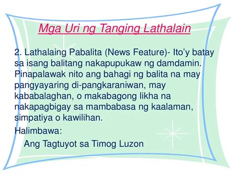 Pagsulat Ng Tanging Lathalain