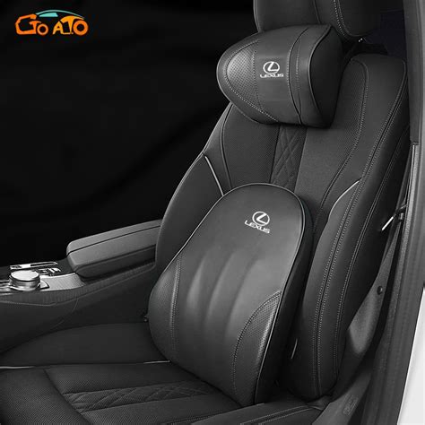 GTIOATO Car Pillow Head Rest Leather Lumbar Pillow Auto Headrest Pillow