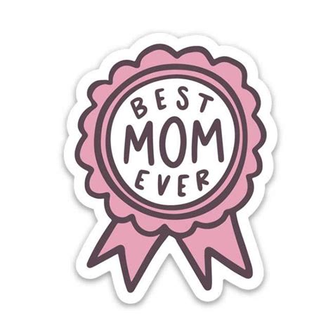 Best Mom Ever Ribbon Sticker Mom Ts Box Cute Mothers Day Ts