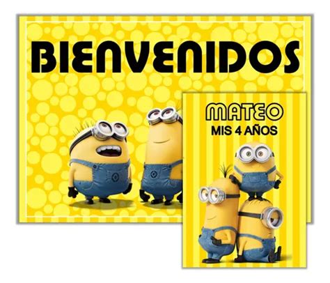 Kit Imprimible Minions Editable Libro Para Colorear