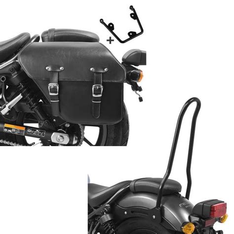 Set Saddlebag With Support For Honda Rebel 500 CMX 17 22 Left Side Bag