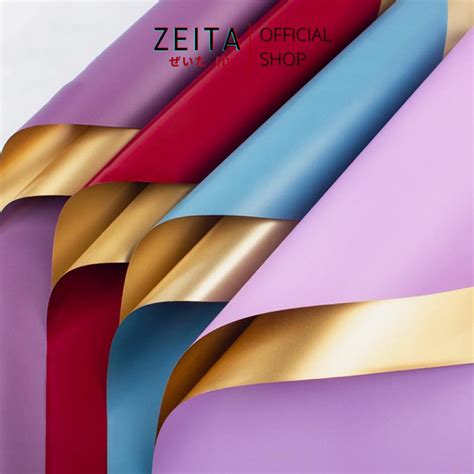 Jual Zeita Fl Gold Lembar Kertas Bunga Buket Dua Warna Gold Kertas