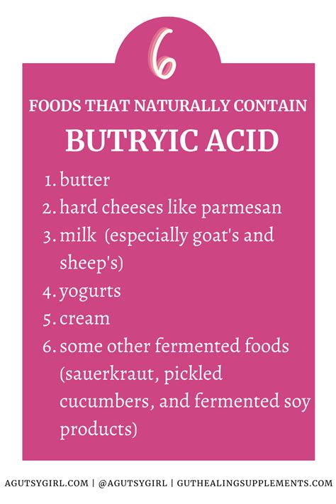 Butyrate Food List - A Gutsy Girl®