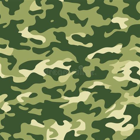 Army Camouflage Seamless Pattern Black And Gray Vector Stock Vector