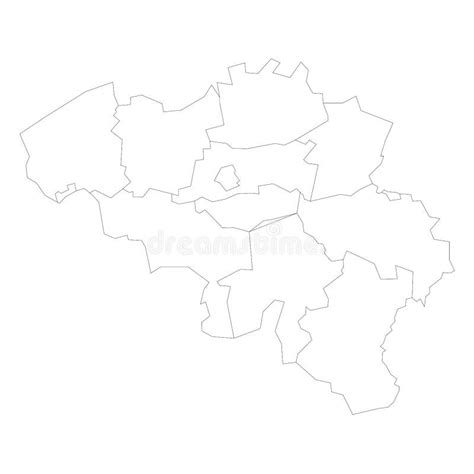 Belgium Political Map Of Administrative Divisions Stock Illustration