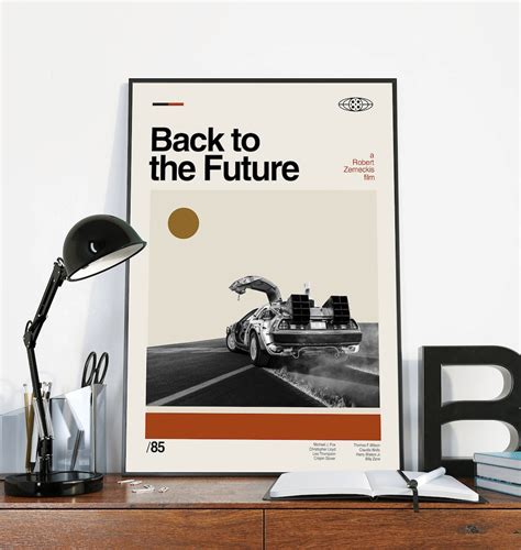 Back To The Future Poster Delorean Minimalist Poster Etsy