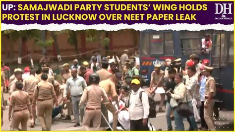 Neet Row Update Up Samajwadi Party Students Wing Hold Protest In