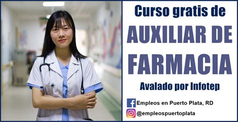 Curso Gratis De Auxiliar De Farmacia V A Infotep Virtual Octubre