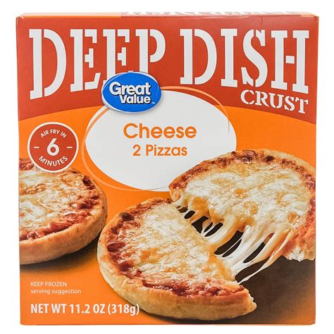 Great Value- Deep Dish Cheese Pizza with Zesty Tomato Sauce, 2 Count ...