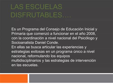 Las Escuelas Disfrutables PPT