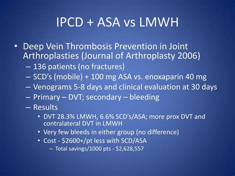 Ppt Dvt Prophylaxis In Orthopedic Patients Powerpoint Presentation Free Download Id 2670986