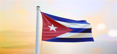 Premium Photo | Flag of cuba 3d flag waving banner and background