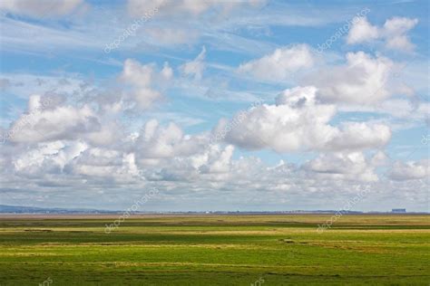 Flat river estuary landscape — Stock Photo © opal #71081959