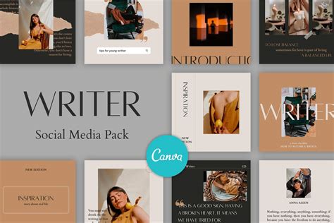 Instagram Templates For Writers On Behance