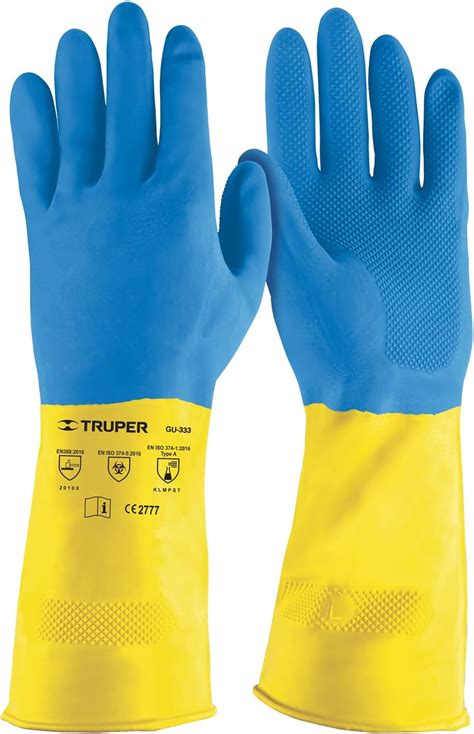 Truper Gu Guantes De Caucho Con Recubrimiento De Neopreno Para