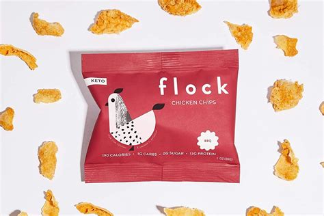 Flock Keto Chicken Skin Chips Bbq Flavor Low Carb High Protein