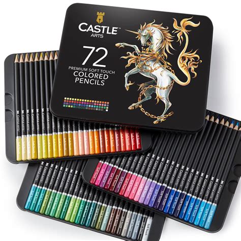 Castle Art Supplies 72 Piece Colored Coloring Pencils Set for Adults Kids Artists - Walmart.com ...