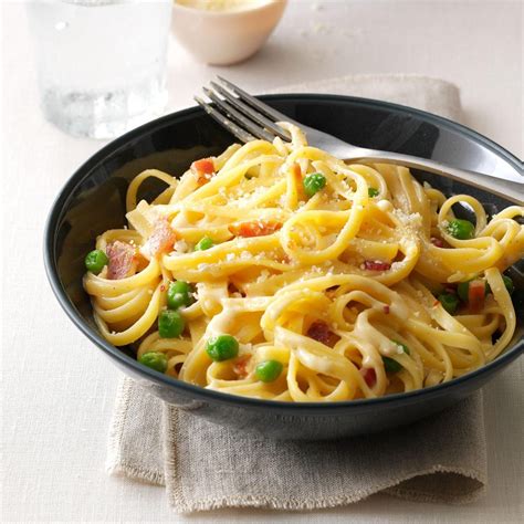 Light Linguine Carbonara Recipe Taste Of Home