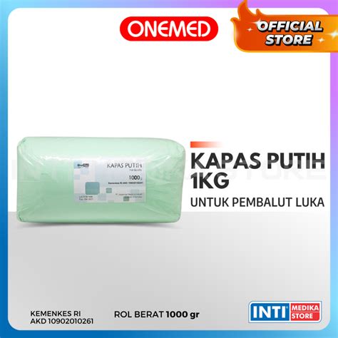 Jual ONEMED Kapas Putih Pembalut 1000gram Kapas Putih 1 Kg Shopee