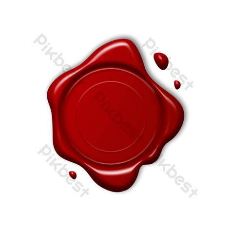 Red Stereo Wax Printing Quality Seal Png Images Psd Free Download