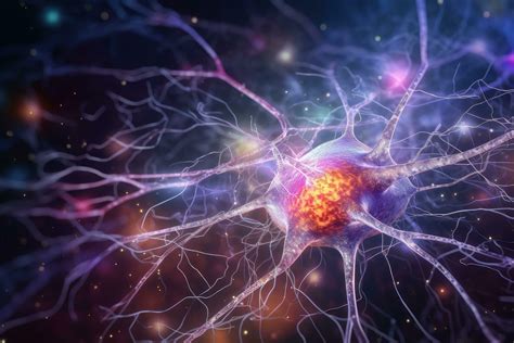 Ai Generated 3d Illustration Of A Neuron Cell With Neurons In The Brain Close Up Of Human Brain