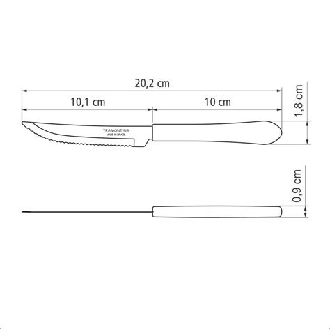 Faca Para Churrasco Tramontina Leme Cabo Preto