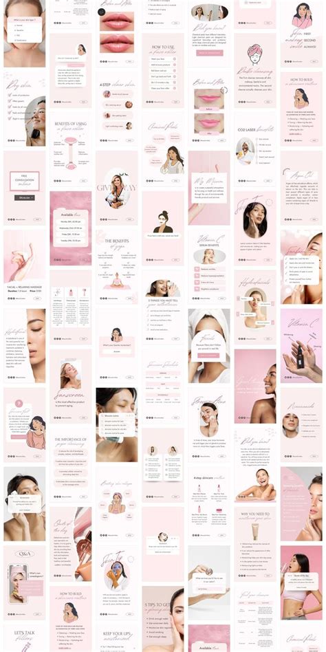 Pink Esthetician Templates Skincare Instagram Templates Esthetician