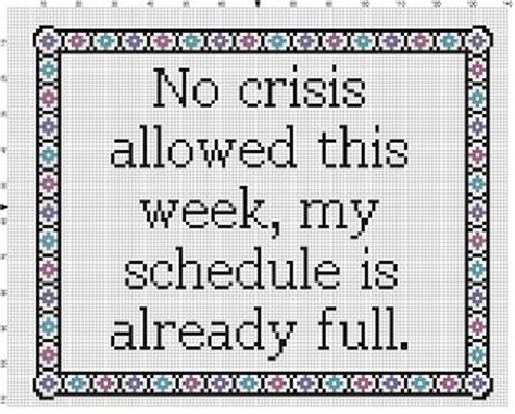 No Crisis Allowed This Week My Schedule Is Already Full Etsy