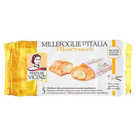 Biscoito Folhado Matilde Vicenzi Millefoglie D Itália Creme De Baunilha 75g Comper