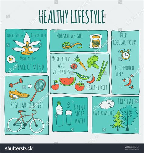 Healthy Lifestyle Background Stock Vector Royalty Free 215684143