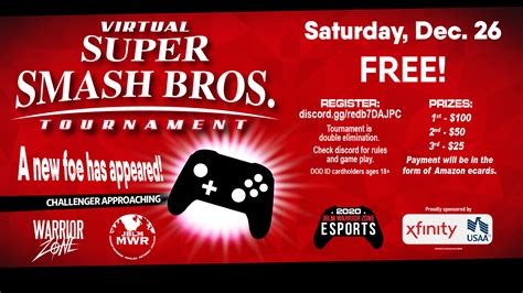 View Event Virtual Super Smash Bros Tournament Joint Base Lewis