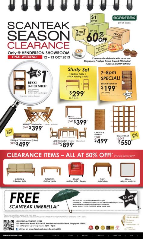 Scanteak Final Weekend Season Clearance Warehouse Sale @ Henderson ...