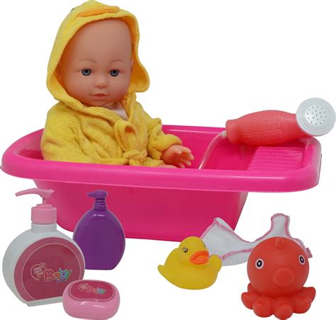 Deluxe Bathtime Baby Doll With Baby Doll Accessories Baby