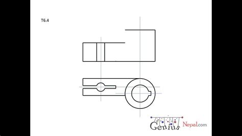 Engineering Drawing Tutorials Orthographic Sectional Views With Front