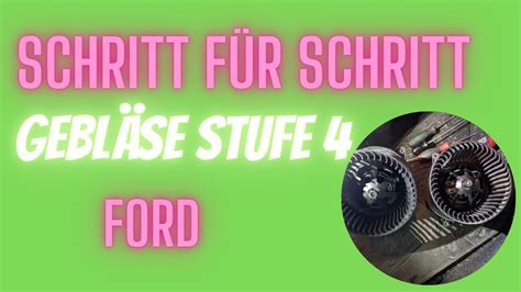 Gebläsemotor Vorwiderstand wechseln Schritt für Schritt Ford Focus 1998