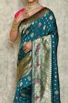 Buy Naintara Bajaj Green Silk Floral Woven Saree Online Aza Fashions