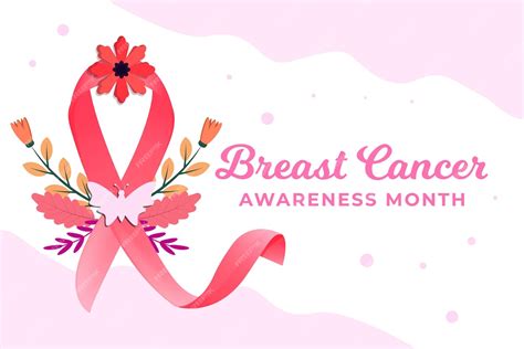 Premium Vector Breast Cancer Awareness Month Illustration With Bow