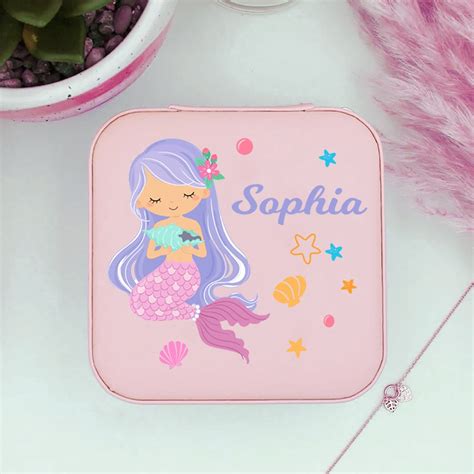 Personalized Jewelry Box with Unicorn/Mermaid, Children’s Jewelry Box ...