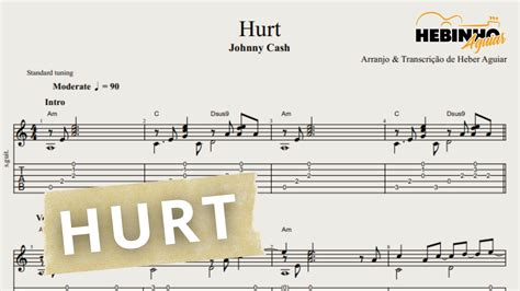 Hurt Johnny Cash Transcri O P Viol O Solo C Tablatura Partitura