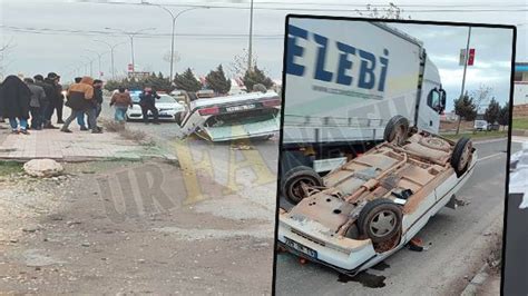 Şanlıurfada kontrolden çıkan otomobil takla attı Şanlıurfa Asayiş