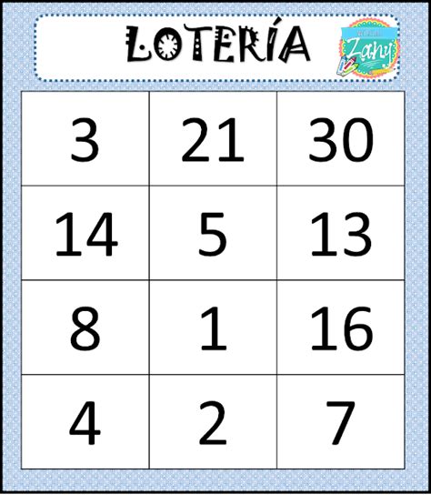 Arriba Para Cartones Bingo De Numeros Del Al Para Imprimir