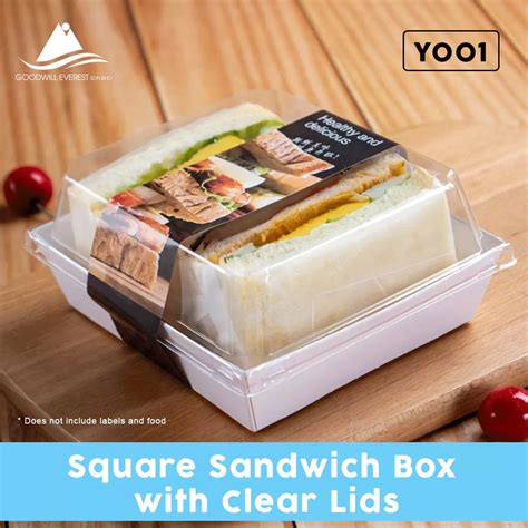 Sandwich Box With Clear Lids (Square) – Goodwill Everest